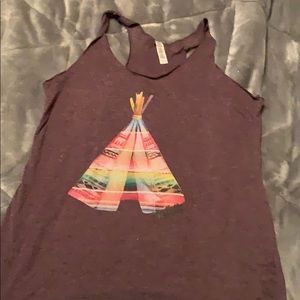 Purple teepee tanks